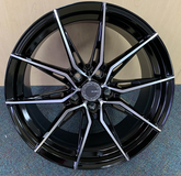 18" Velsen Wheel 583-M 🌟 18X8 +38 5X112 🌟 C.B 66.6 Gloss Black & Machined Rim